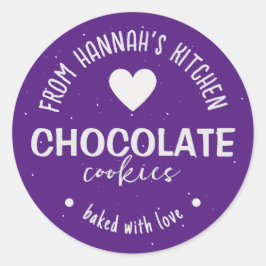 Sticker Rond Arrière - plan Parties scintillant violet cuit ave