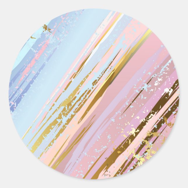 Sticker Rond Arrière - plan rose texturé (Devant)