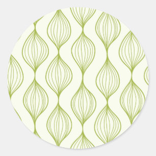 Sticker Rond Arrière - plan vertical vert de motif d'ogee