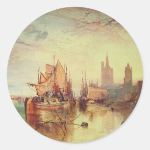 Sticker Rond Arrivée d'un paquebot par Joseph Turner