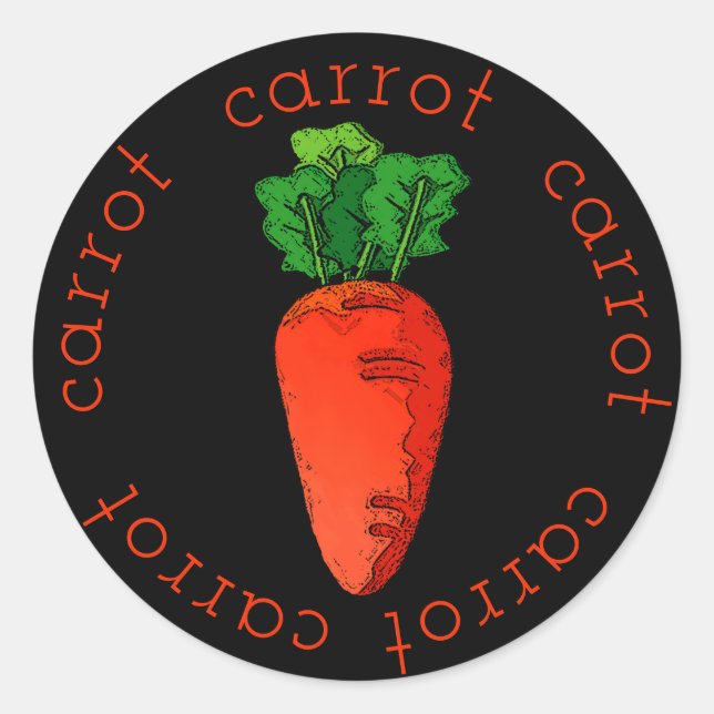 Sticker Rond Arrondissements de carotte (Devant)