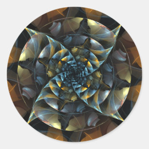 Sticker rond Art Abstrait