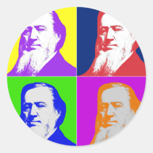 Sticker Rond Art de bruit de Brigham Young