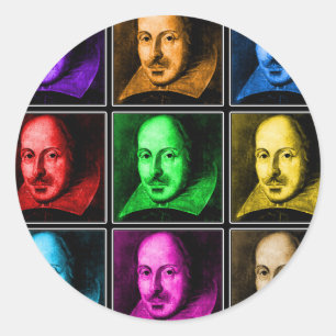 Sticker Rond Art de bruit de Shakespeare