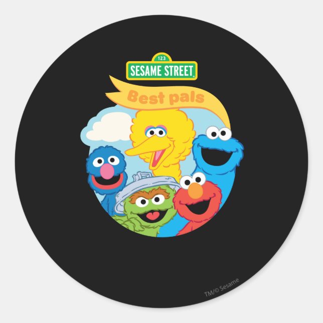 Sticker Rond Art de caractère de rue Sésame (Devant)