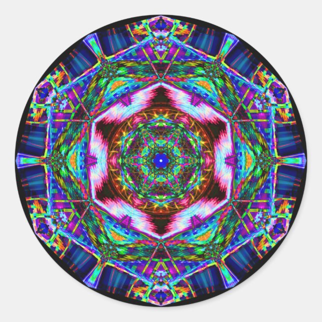 Sticker Rond Art de fumée (Devant)