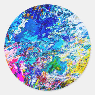 Sticker Rond Art de la palette de couleurs