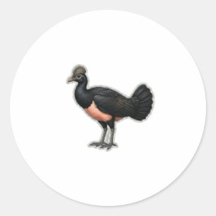 Sticker Rond Art de l'oiseau Maleo rare - Faune emblématique d'