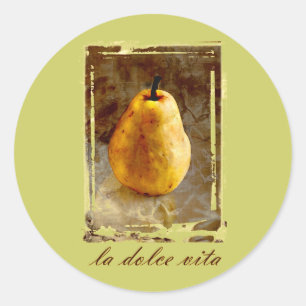Sticker Rond Art de poire