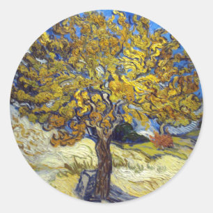 Sticker Rond Art de Van Gogh Mulberry Tree
