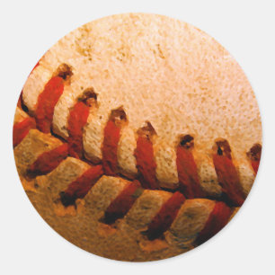 Sticker Rond Art du baseball