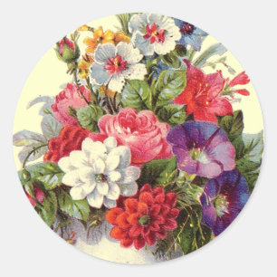 Sticker rond Art Floral