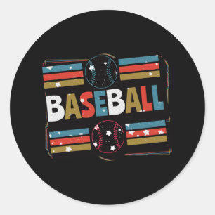 Sticker Rond Art géométrique Abstrait de baseball