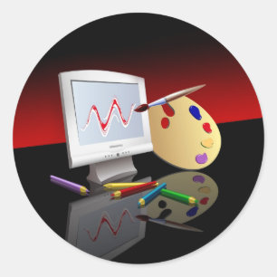 Sticker Rond Art graphique