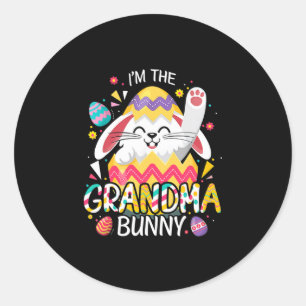 Sticker Rond Art Mère Je Suis L'Anniversaire De Mamie Bunny