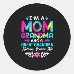 Sticker Rond Art Mère Je Suis Une Maman Grand Grand Grand-Mèr