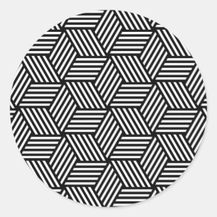 Sticker Rond Art motif géométrique