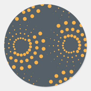 Sticker Rond Art motif géométrique moderne, simple et abstrai