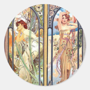 Sticker Rond Art Nouveau