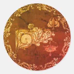 Sticker Rond Art nouveau sconce spiderweb Seder