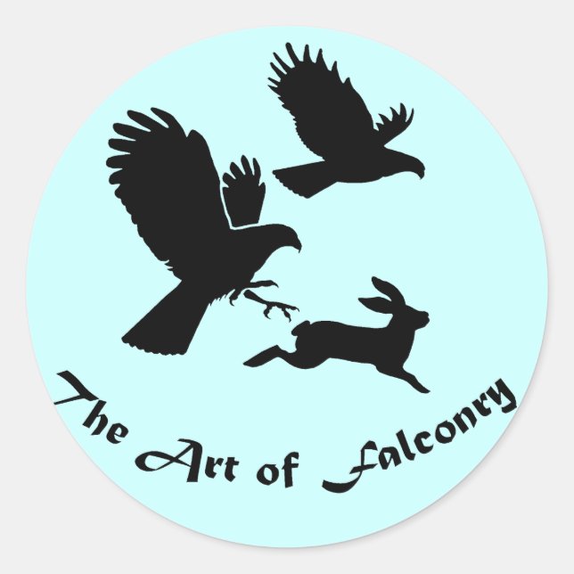 Sticker Rond Art of Falconry - Harris Hawks (Devant)