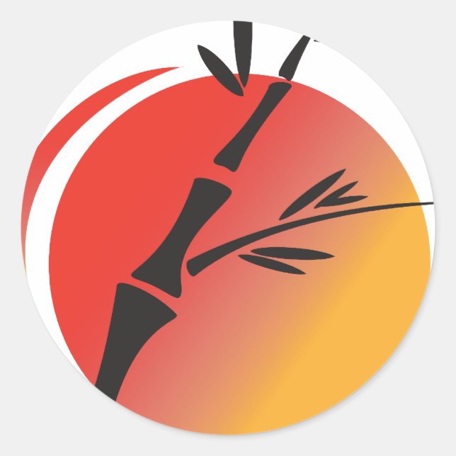Sticker Rond Art oriental (Devant)