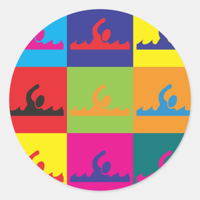 Sticker Rond Art Pop (Devant)