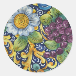 Sticker Rond Art populaire peint Vie morte