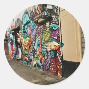 Sticker Rond Art urbain de rue