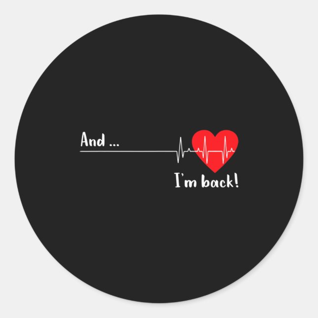 Sticker Rond Artery Open, Heart Diseases Surgery Heartbeat  (Devant)