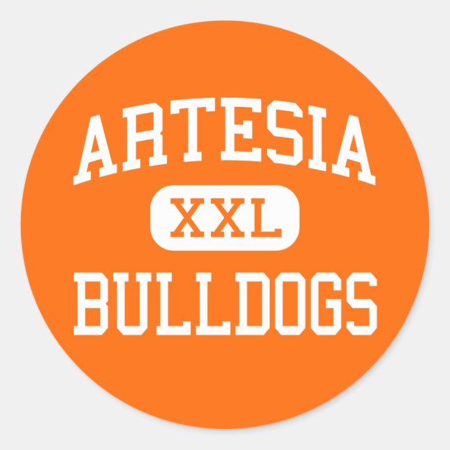 Sticker Rond Artesia - Bulldogs - High - Artesia Nouveau-Mexiqu (Devant)