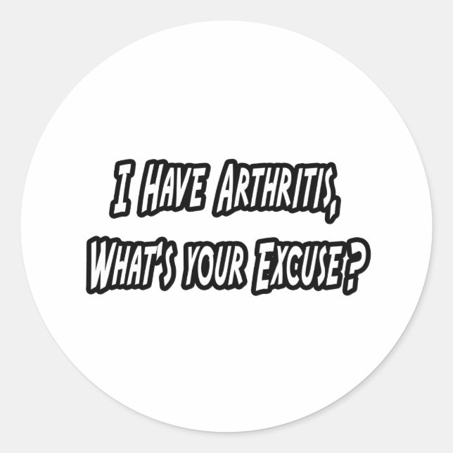 Sticker Rond Arthrite...Pardon ? (Devant)