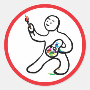 Sticker Rond Artiste