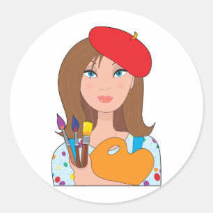 Sticker Rond Artiste