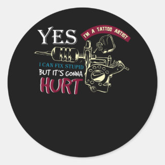 Sticker Rond Artiste du tatouage