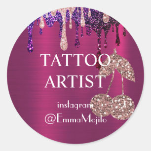 Sticker Rond Artiste du tatouage