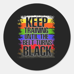 Sticker Rond Artiste martiale Ceinture noire - Tae Kwon Do - Ka