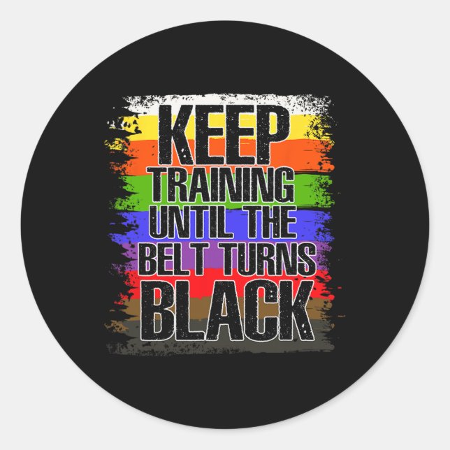 Sticker Rond Artiste martiale Ceinture noire - Tae Kwon Do - Ka (Devant)