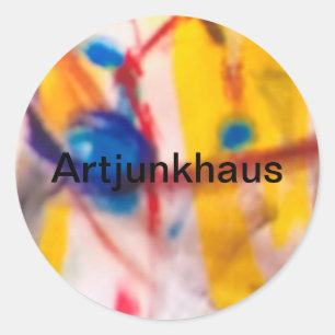 Sticker Rond Artjunkhaus Colibri Abstrait Jeff Hankamer fun
