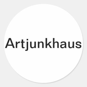 Sticker Rond Artjunkhaus Splash Art Jeff Hankamer noir et blanc