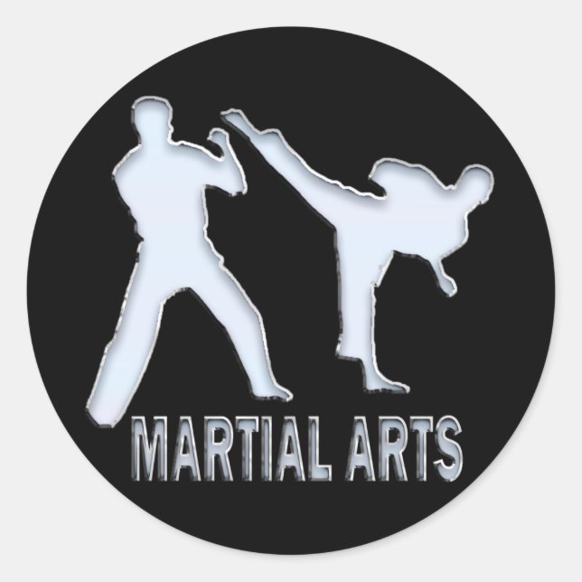 STICKER ROND ARTS MARTIAUX (Devant)