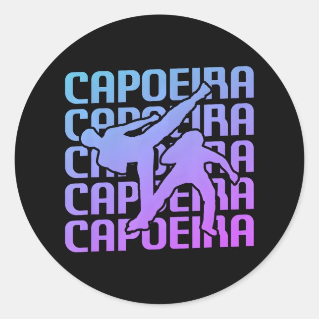 Sticker Rond Arts martiaux de Capoeira (Devant)