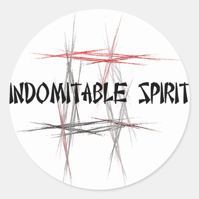 Sticker Rond Arts martiaux Esprit indomptable (Devant)