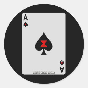 Sticker Rond As de pique