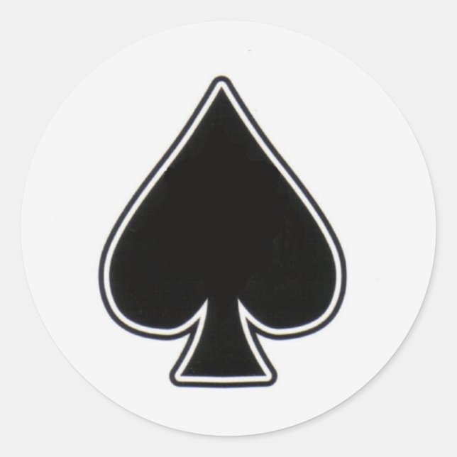 Sticker Rond as de pique (Devant)