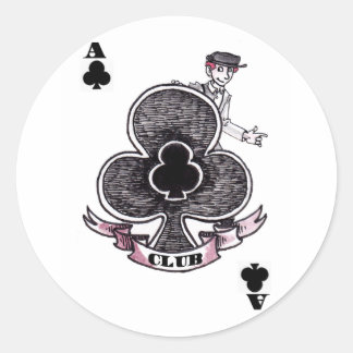 Sticker Rond As des Clubs