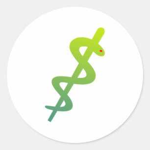 Sticker Rond Asclepius