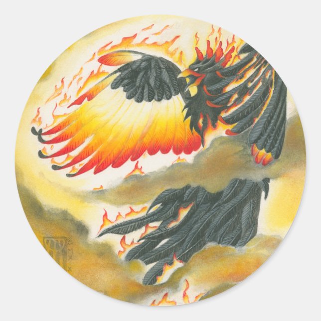 Sticker Rond Askelon Pheonix (Devant)