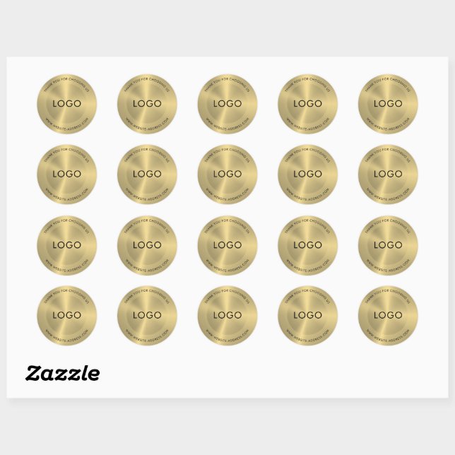 Sticker Rond Aspect en acier inoxydable métal or (Feuille)