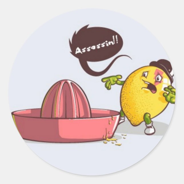 Sticker Rond Assassin ! (Devant)